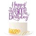 Kaoenla 3D Butterfly Happy 60th Birthday Cake Topper, Butterfly Theme 60th/sixty Birthday/anniversary Party Cake Decor (60th, Purple)