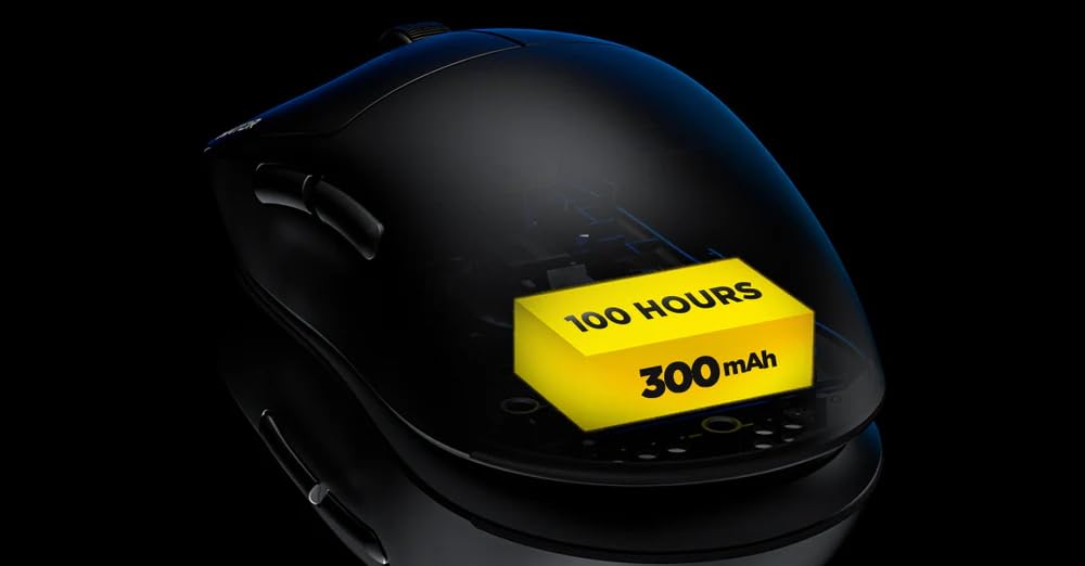 HATOR Quasar 3S Ultima 8K Wireless Ratón Gaming inalámbrico, 46g Ultraligero, PixArt PAW3950 Sensor, 30000 dpi, Optical Switches 100M, 8000Hz, 2.4GHz/Bluetooth 5.4/USB-C, PTFE Skates, PC/Mac (Blanco)