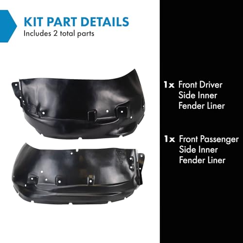 Image of TRQ Front Inner Fender Liner Set Compatible with 2004-2012 Chevrolet Colorado GMC Canyon GM1250117 GM1251117
