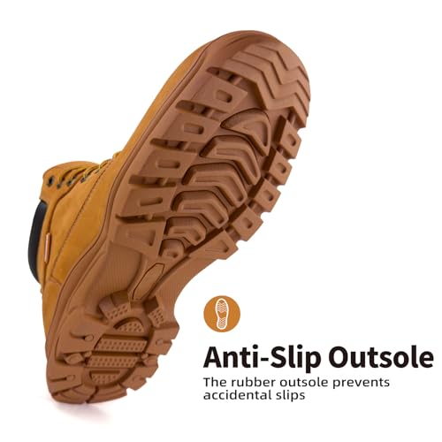 Work Boots For Men Waterproof Slip Resistant Comfortable Leather Soft Toe Safety Construction Boots for Industrial Warehouse Gardening Hiking Farming4