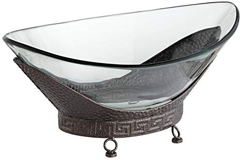Kensington Hill Barlow 23 1/4" Wide Decorative Glass Bowl With Bronze Base #TOP4