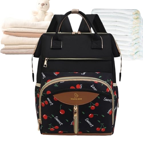 Poludatly Mochila para pañales | Bolsa impermeable de gran capacidad para pañales de maternidad | Bolsa de pañales de viaje para bebé con cambiador - para viajes al aire libre, vacaciones, salidas