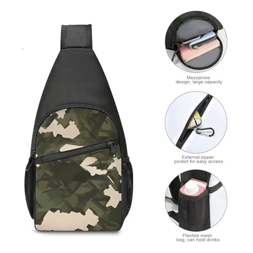 Morrales Sling Camuflaje Liviano para Senderismo y Viaje miniatura 5