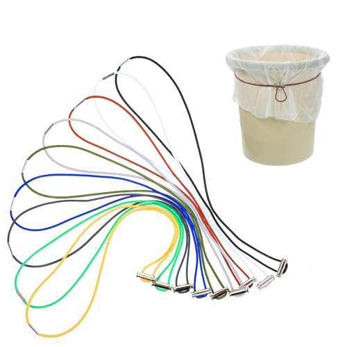 9 Stück Ersatz Gummiring für Müllbeutel, Einstellbar...