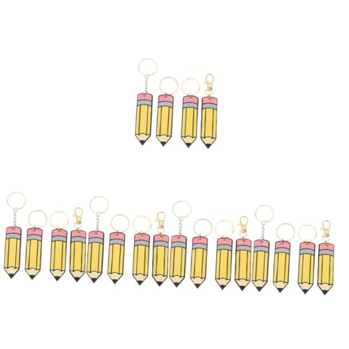 Porte-clés crayon pendentif bois pour bagage et sac