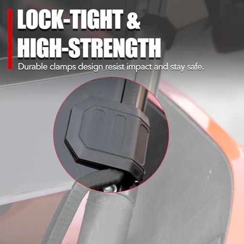 A & UTV PRO Front Tinted Half Windshield for 2022-2024 CFMOTO ZForce 950 H.O /950 H.O.E.X. /2020-2022 ZForce 950 Sport, Hard Coated Vented Window Windscreen, 250x Stronger Than Glass, 1PC