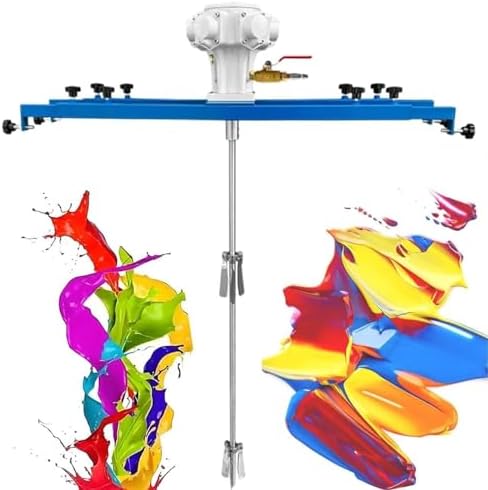 1 Ton IBC Tank Air Agitator - Pneumatic Paint Mixer & Stirring Machine, Folding Pailer with Support Handle, Ideal for Ink Dissolver & 5-Cylinder Mixing