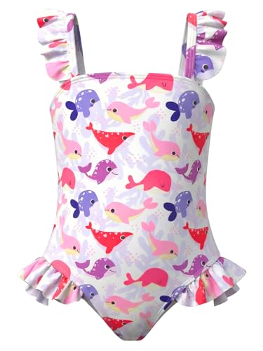 Maillot de bain fille bretelles à volants anti-irritation été