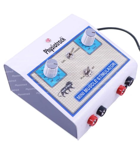 Image of PHYSIOTRACK Advanced Muscle Stimulator Mini Therapy Unit, 2 Channel | Portable MS Machine, Physiotherapy & Pain Relief, Muscle Rehabilitation, Includes 4 Pads, 1 Year Warranty, Clinical Grade