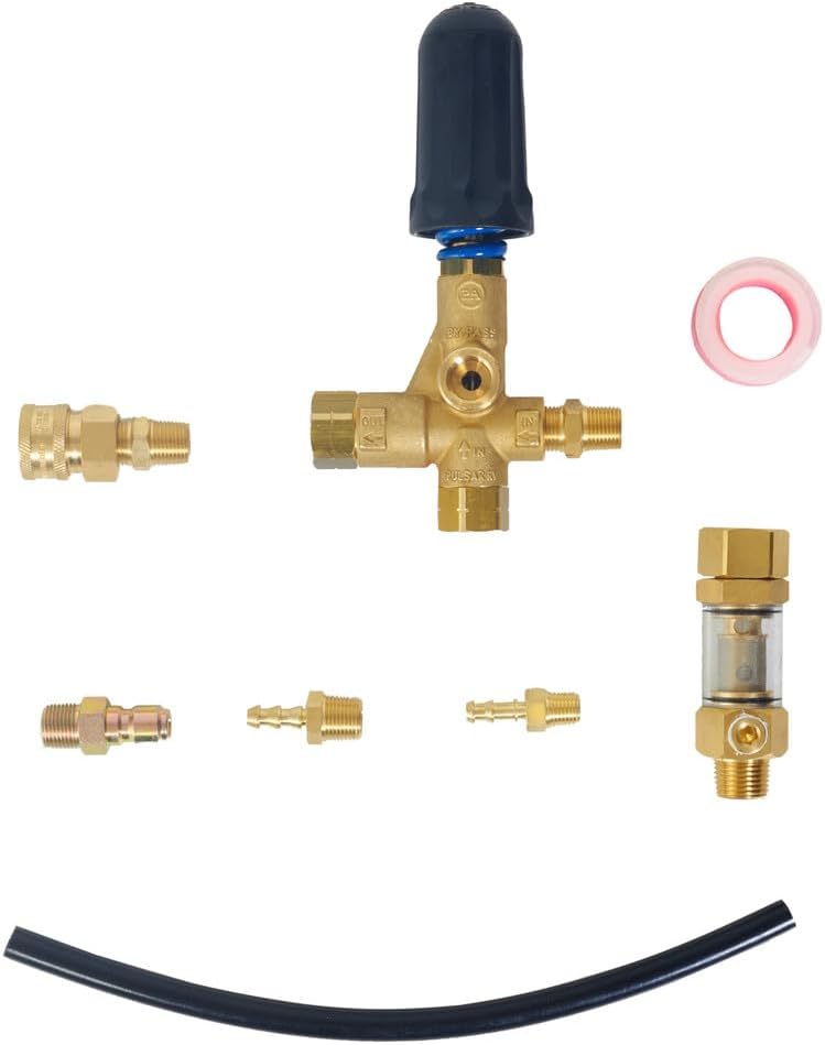 P.A. Power Washer Unloader Valve Fully Plumbed Kit Pulsar 4/Rv – 4050 PSI 10.5 GPM