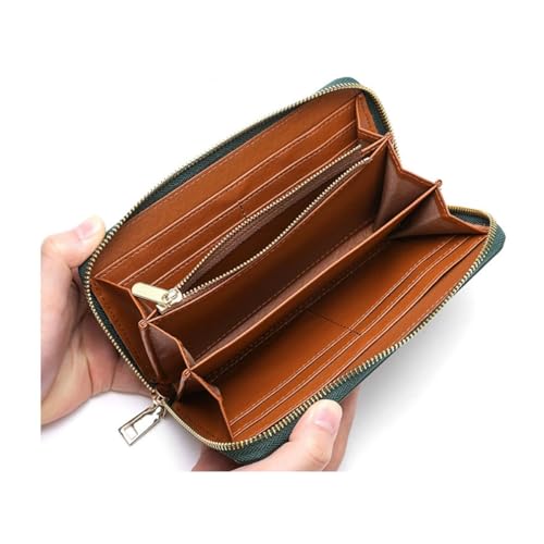 Women's Money Clips Wallets Business Handbags Card Cases Coin Purses Genuine Leather Money Organisers Bags (Green)3