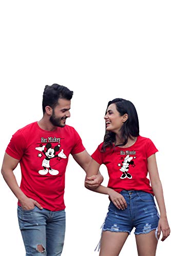 Image of Bon Organik Her Mickey His Minne Disney Tees for Couple