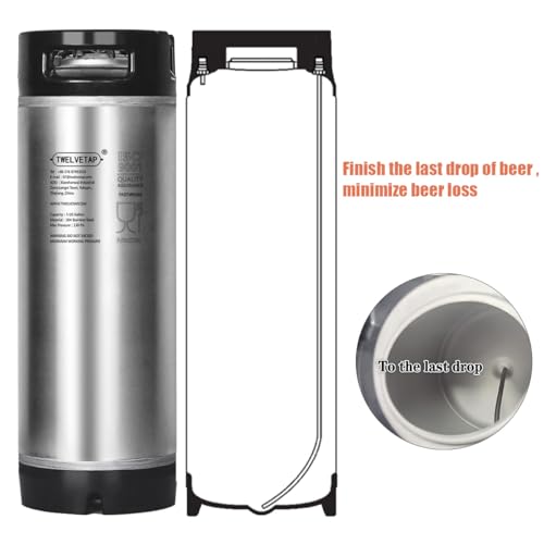 TWELVETAP 5 Gal Ball Lock Keg 304 Stainless Steel Coke Syrup Milk Soda Barrel Rubber Handle Bucket Ball Lock Cornelius Style by TWELVETAP - Image 5