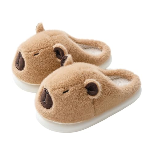 Fuzzy Capybara Plush Slippers for Women Cute Animal Slippers Capybara Gift