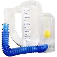 Breathing Trainer For Seniors, Respiratory Performance Improvement Tool, Single Inspiration Design, 5000 Ml Capacity, Compact Size, Easy To Clean