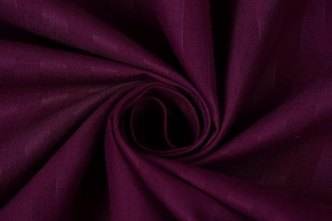 Image of DECOR2ADMIRE 300 TC Premium Glace Cotton All Round Elastic Fitted Plain Stripe Pastel Shades Queen Size Bedsheet with 2 Pillow Covers (Wine, Super King 108 inch x 108 inch)