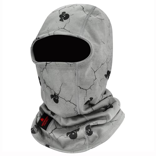 Image of FR Face Mask for Men - Fire Resistant Balaclava Welding Head Cover, 100% Cotton Full Face Hood & Neck Protector