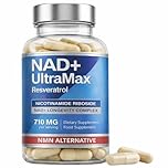 NAD+ NR Supplement 710mg - High Purity Nicotinamide Riboside + Trans-Resveratrol - NAD Plus for Longevity, Energy & Mitochondrial Support – Antioxidant & Anti Aging - 60 Capsules | Vegan | Gluten Free