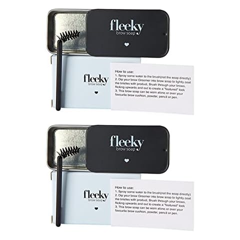Fleeky Brow Soap - DIY Eyebrow Shaping Soap for Brows on Fleek, Eyebrow Soap with Angled Brush for Lifting Fixing Styling, Transparent Styling Pomade (Pack of 2) Cover