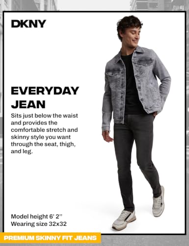Image of DKNY Men's Skinny Jeans - Premium Soft Stretch Denim Pants | Skinny Fit Jeans for Men