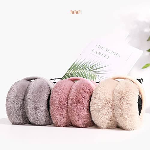 Avilego Winter Fleece Furry Ear Warmers Earmuffs Foldable Earmuffs For Cold Weather #TOP5