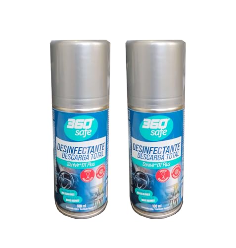 Clim Profesional 2 Desinfectantes Elimina Hongos, Bacterias y Virus Descarga Total 100 ml 360º Safe. Elimina Malos Olores. Pack 2 uds