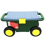 Unibos | Garden Wheeled Kneeler Cart & Seat Portable Tool Storage Weeding Cart Seat Stool Accessory