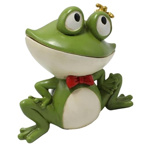 FUNOMOCYA Frog Decor Key Storage Box Resin Jewelry Display Organiser