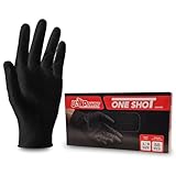 Einweg-Nitril-Handschuhe, Schwarz, Diamant-Textur, 8 g, U-POWER...