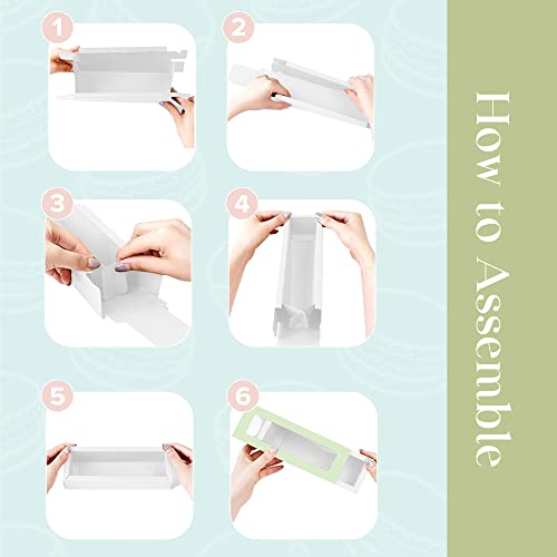 25 Pack Of Maccaroon Boxes , Boxes For Macarons With Clear Window, Macaron Gift Box 6 , Light Pink And Light Green Macaroon Box For Cookie Giving Occaisions. #TOP4