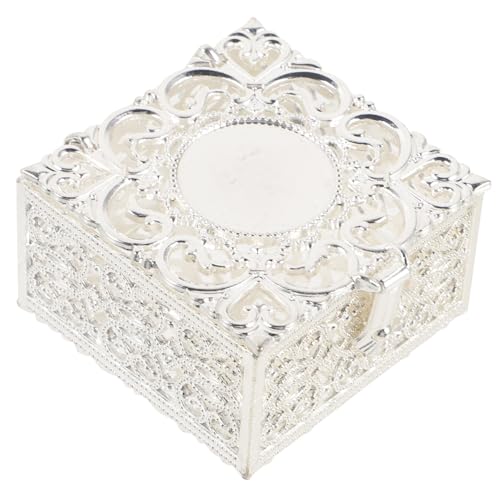 Cabilock Lot De 2 Boîtes à Bijoux En Zinc Ajouré, Petite Taille, Couleur Argenté, Coffrets Pour Colliers Et Bibelots, Emballage Présent Métallique, Usage Décoratif Et Rangement Élégant