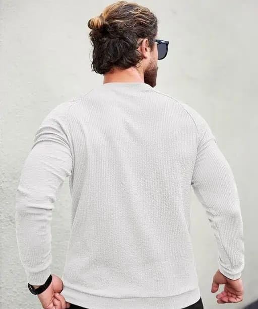 Image of Men's Stripped Full Sleeve Polycotton T-Shirt| Comfortable, Breathable, Lightweight & Stylish