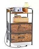 サイドテーブル コンセント付き