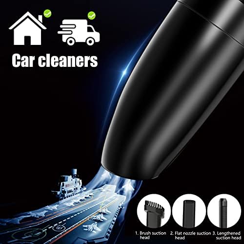 WMLBK 120W 6000Pa Hand Held Car Vacuum Cleaner - Mini Car Wired Vacuum Cleaner - Powerful Suction Hand Held Vacuum Cleaner For Car,Home,Stair,Carpet (Black)
