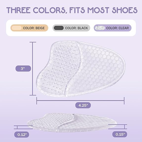 Image of ZAIWOO Metatarsal Pads for Women | Ball of Foot Cushions & High Heel Comfort Pads (1-Pair), Non-Slip Gel Inserts - Pocket-Size Trial Kit
