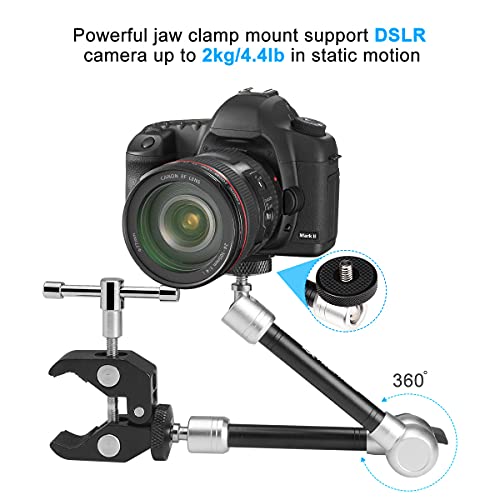 Fantaseal VGP-1704US-T1 11 Inch Adjustable Heavy Duty Robust Articulating Friction Magic Arm W/ Clamp Mounts thumb #3