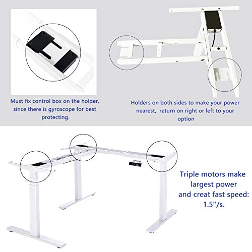 VWINDESK VJ205 Electric Height Adjustable Sitting Standing Desk Frame Sit Stand - Dual Motors 3 - View #7