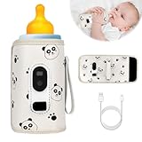 YANGUN Calientabiberones Portátil, Calentador de Biberones USB con pantalla...