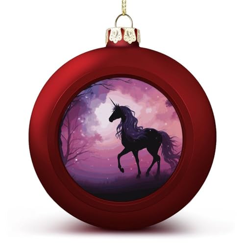 Boule de Noël cheval violet cadeau suspendre pour sapin