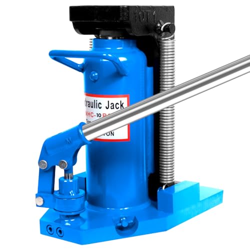 AOKNV Hydraulic Toe Jack, 5-10 Ton Capacity Toe Jack Lift，11.8”-16.9” Top Height Alloy Steel Heavy Duty Jack, 0.8”-7” Toe Height Air Hydraulic Claw Jack for Garages, Airports, Factories, Blue