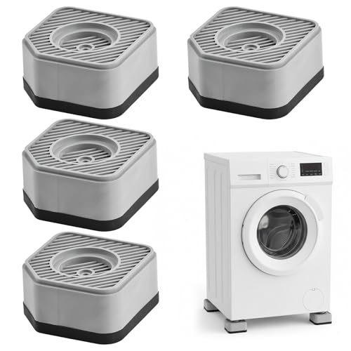 Lot de 4 Pied Anti Vibration Machine a Laver, Amortisseurs de Vibrations Lave Linge Universel Support Tapis Machines à Laver SéChoirs Et Meubles,...