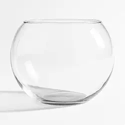 Aquário circular de vidro espesso com 10 litros – compacto para peixes ornamentais, aquascaping ou decoração de interiores