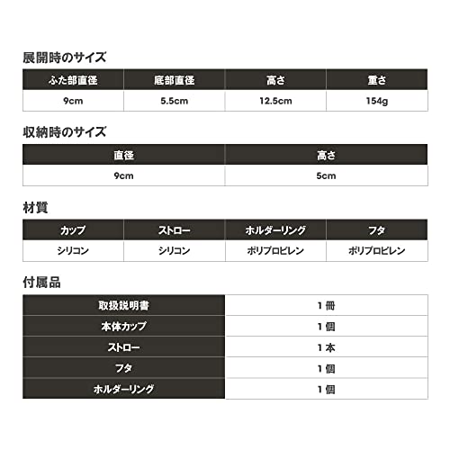 【モビーstore 】カップ 折りたたみ タンブラー ストロー付