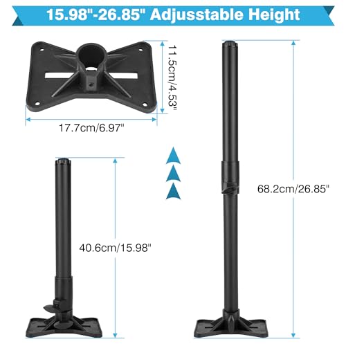 IRONWALLS Undermount Sink Brackets, 2PCS 17.7”-29.5”/45-75cm Height Steel Kitchen Sink Cabinet Support Poles Adjustable, Sink Repair Kit for Kitchen, Bathroom