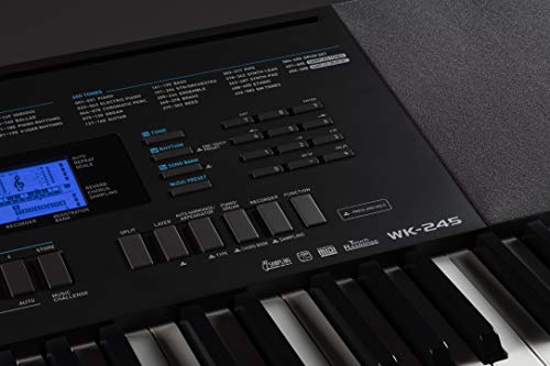 Casio WK-245 76-Key Touch Sensitive Keyboard with Power Supply - Thumbnail 7