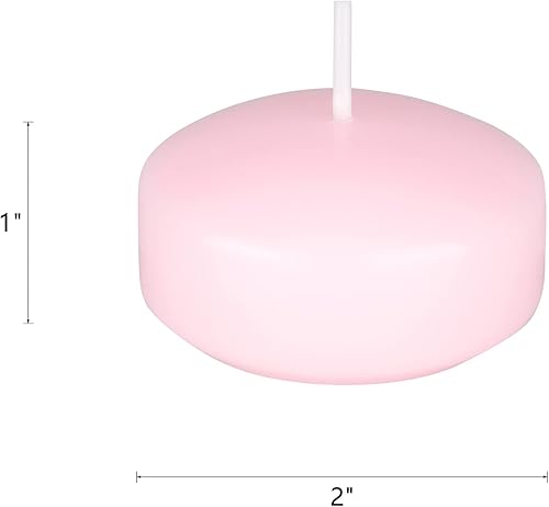 Miniatura 2 de Mega Candles 12 velas de disco flotante rosa sin perfume, velas de cera de parafina vertidas a mano de 2 pulgadas de diámetro, decoración del hogar,