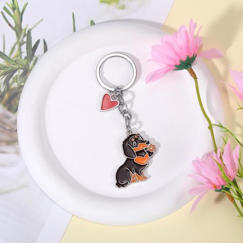 WEWAYSMILE Welpe Schlüsselanhänger, Hunde Schlüsselanhänger, Niedlicher Welpe-Schlüsselanhänger, Für Dekor Auto Schlüsselanhänger Tag Personalisierte Geschenk, Länge: 4,09 Zoll/10,4 cm