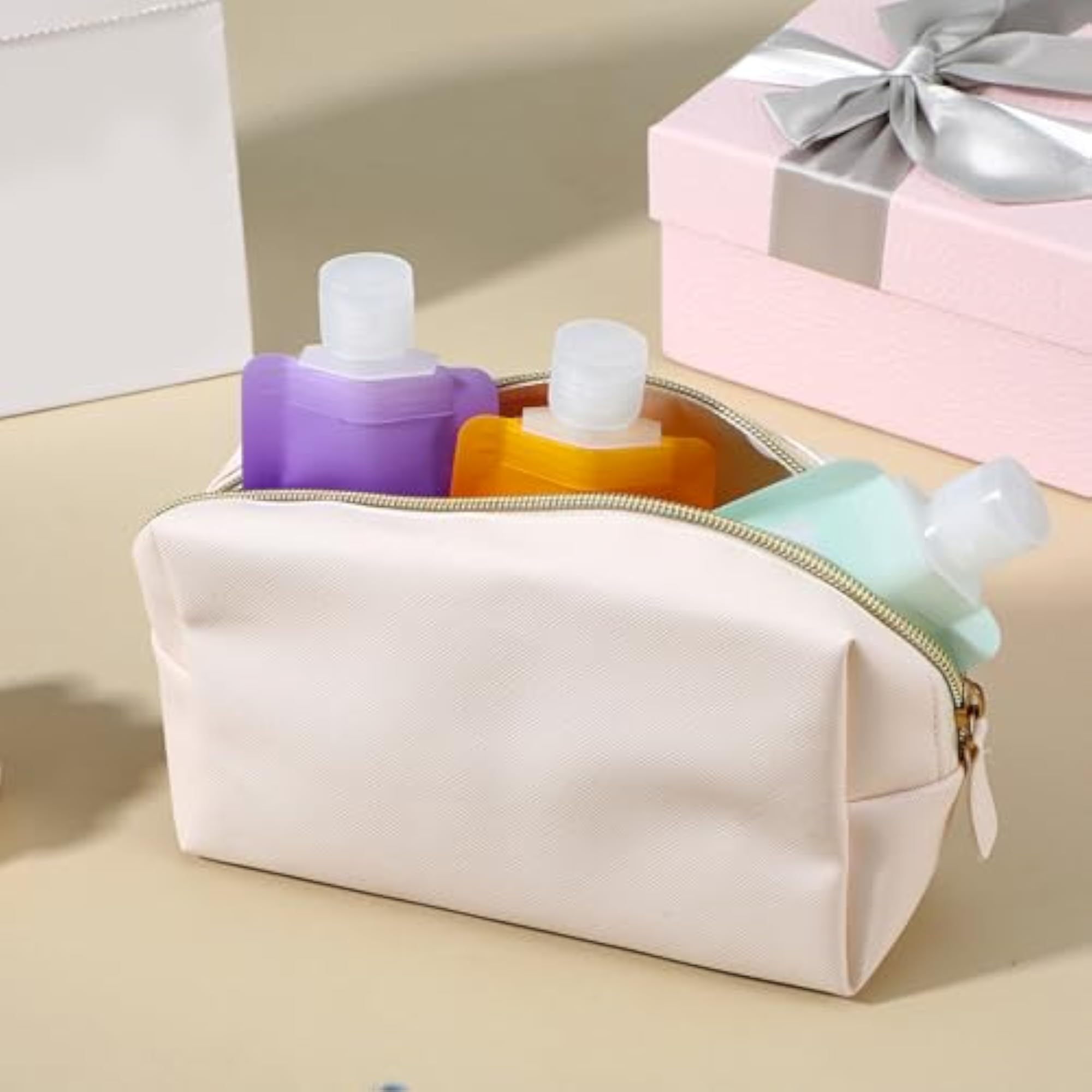 6 Pcs Travel Pouches for Toiletries, Leak Proof Containers
