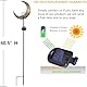 Mond Solarleuchten Garten,Metall Mond Solar Gartenleuchte,Außen Metall Mond Solar,LED Glaskugel Gartenleuchte,Solarleuchte mit Erdspieß,Gartendeko für Hof Rasen,Freien Solarlampe Außen
