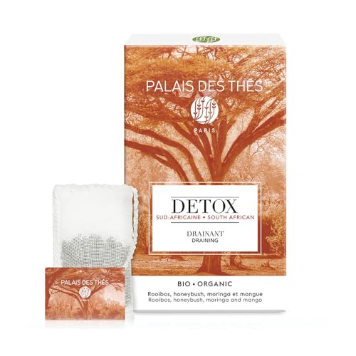 Palais des Thés Rooibos Tea – Organic South African Wellness Caffeine-Free Herbal Tea with Honeybush, Moringa & African Mango – Premium Tea Bags, Serves 20 Cups